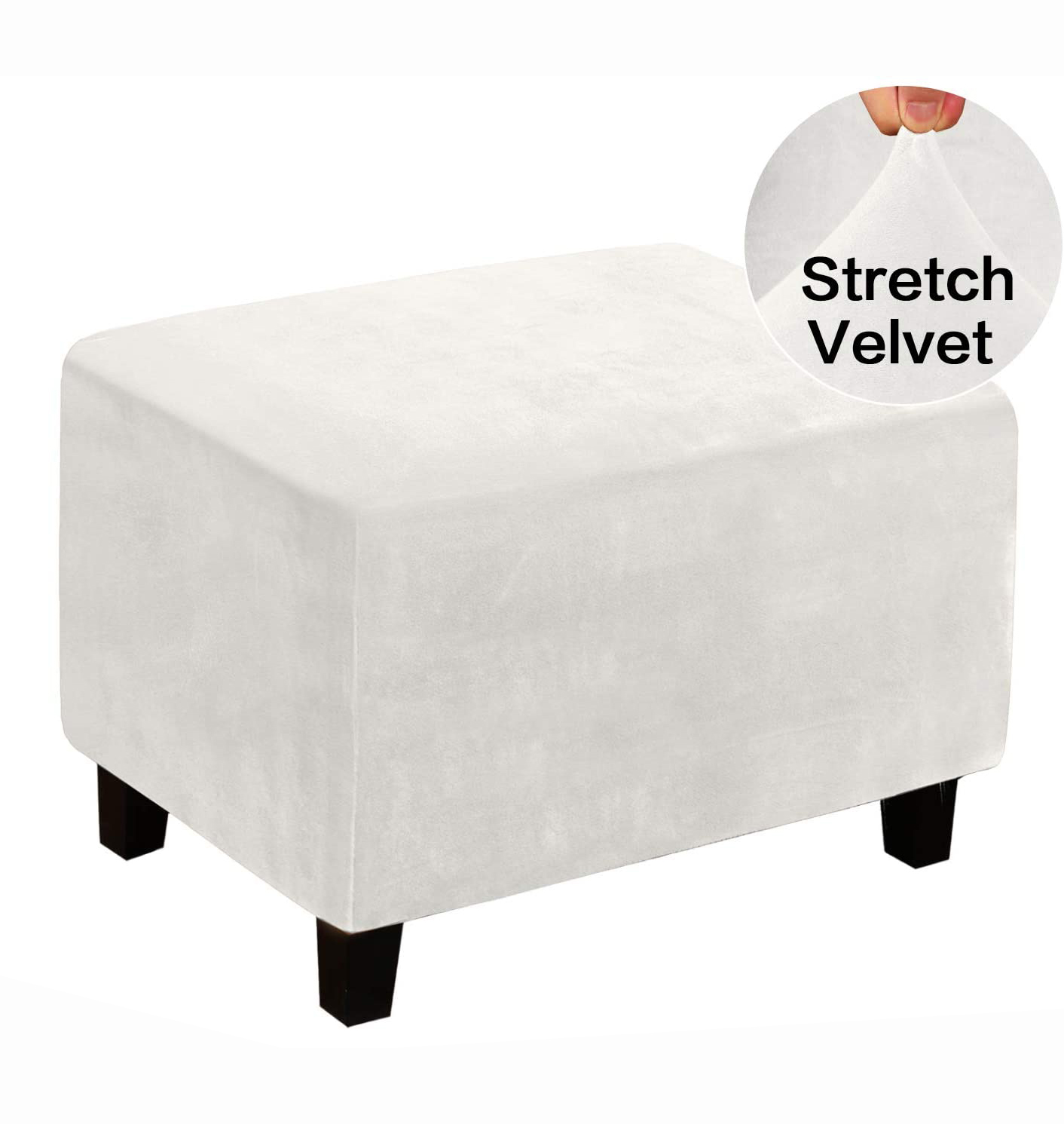 Elastische Fußhocker Abdeckung Stretchhocker Ottoman Sofa Aufbewahrung Slipper Schutz - Bild 63 von 76