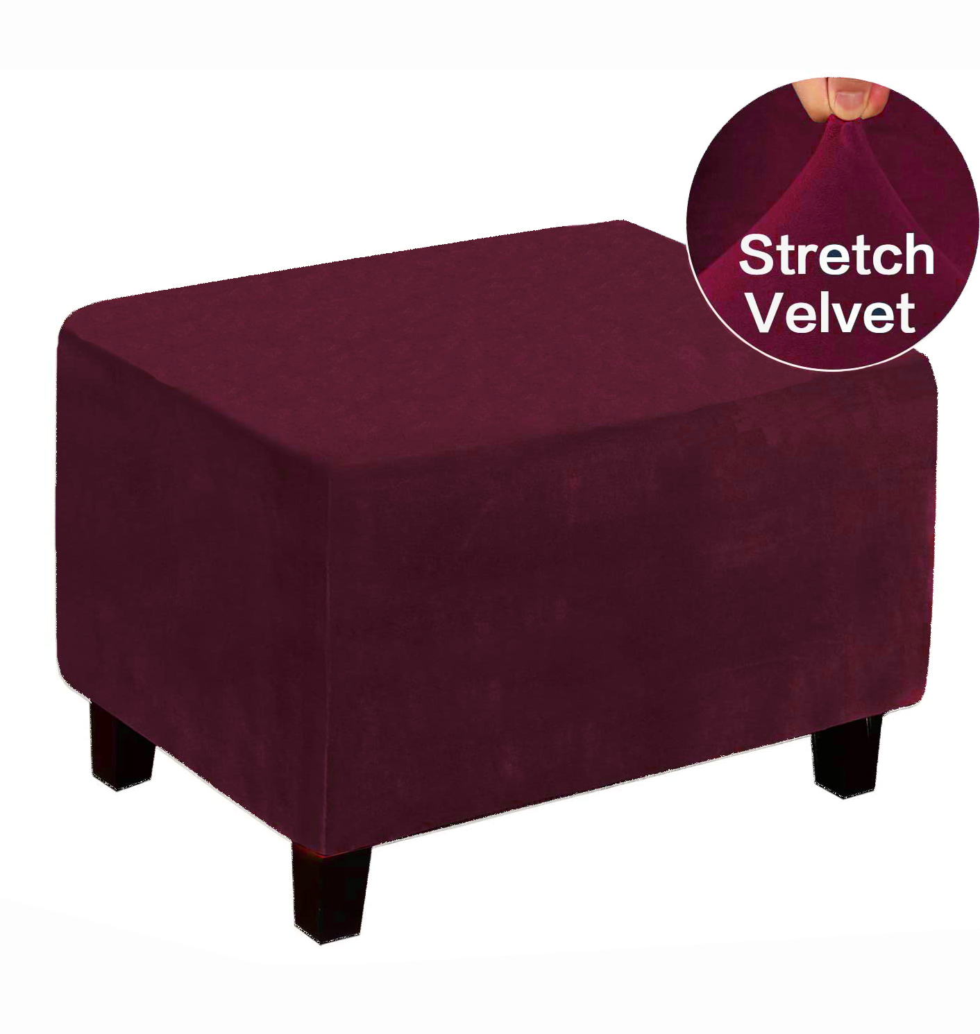 Elastische Fußhocker Abdeckung Stretchhocker Ottoman Sofa Aufbewahrung Slipper Schutz - Bild 57 von 76