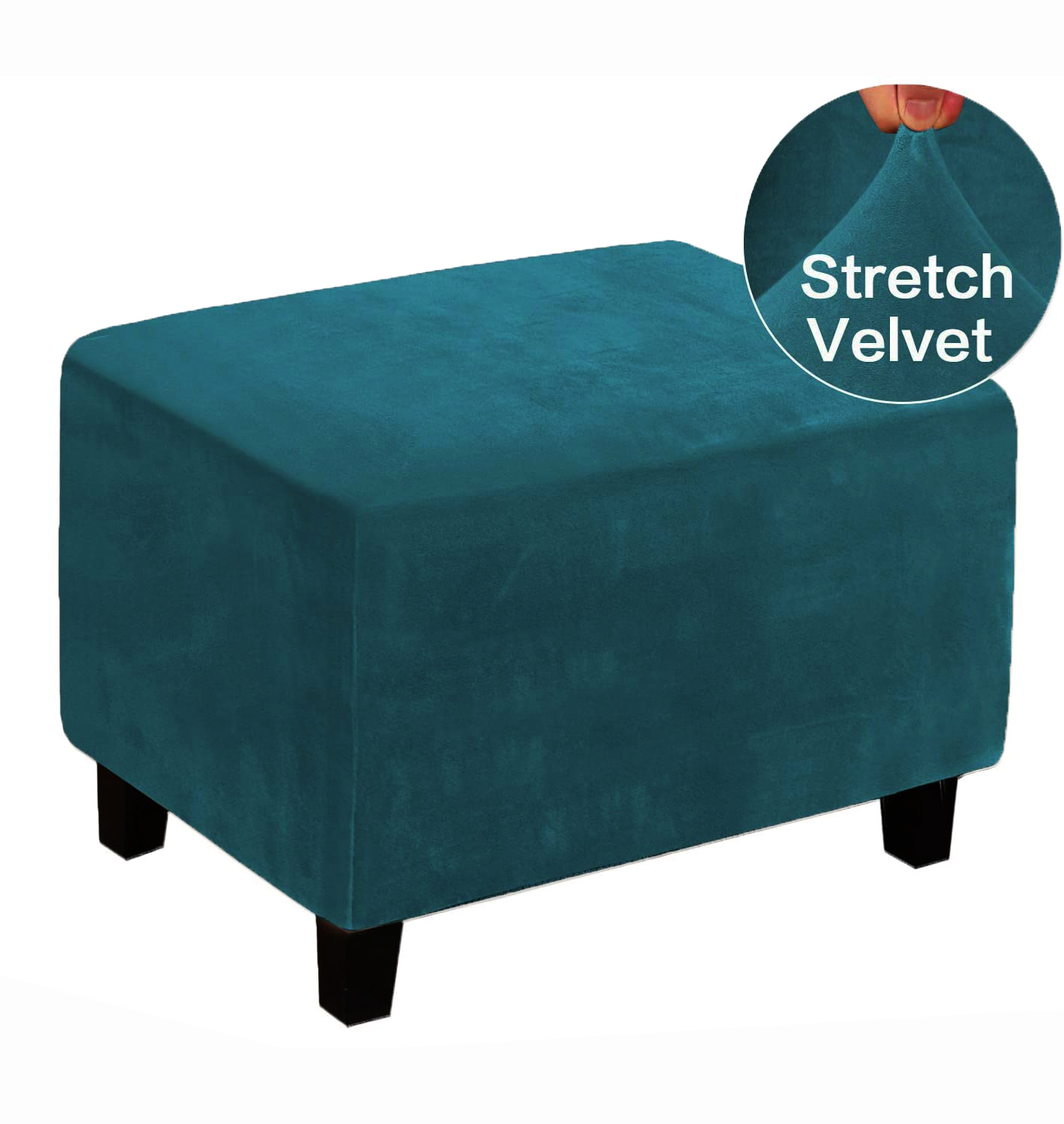 Elastische Fußhocker Abdeckung Stretchhocker Ottoman Sofa Aufbewahrung Slipper Schutz - Bild 51 von 76